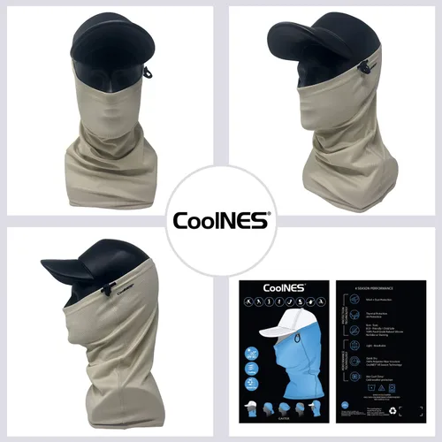 Miniatura 3 de CoolNES - Polaina para el cuello con cordón, máscara facial reutilizable y transpirable, lavable, protección solar UV UPF 50+