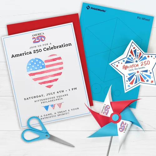 Miniatura 6 de PrintWorks Americana Cardstock 8.5 x 11 pulgadas – 200 hojas – Colores de cartulina rojo, blanco y azul – Ideal para proyectos escolares