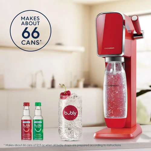Miniatura 9 de SodaStream - Máquina de agua con gas ART PAQUETE DE VALOR Sistema de CO2 CQC Incluye 2 cilindros de CO2, 2 botellas aptas para lavavajillas