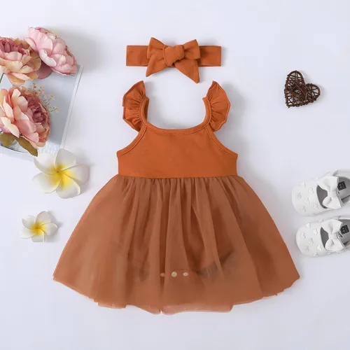 Miniatura 2 de OPAWO Vestidos negros para niña de flores para boda, vestido de Halloween, vestido de tul de encaje 3D satén princesa vestido de fiesta de bebé