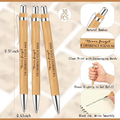 Miniatura 3 de Seajan Juego de 30 cuadernos de papel kraft de bolsillo para regalo de agradecimiento para compañeros de trabajo, profesores, voluntarios