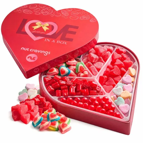 Miniatura 28 de Canasta de regalo con frutos secos para Navidad y festividades + cinta verde (juego de 7 piezas, 2.2 libras), bandeja preparada de alimentos