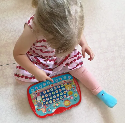 Miniatura 7 de Tableta de aprendizaje para niños pequeños de 1 a 3 años, juguete educativo ABC para aprender alfabeto, número, música y palabras, juego electrónico