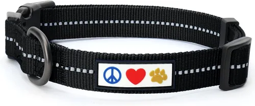 Miniatura 14 de Pawtitas - Collar reflectante para perro - Nombre y número de teléfono personalizados, ajustable para perros pequeños y cachorros - Morado Púrpura