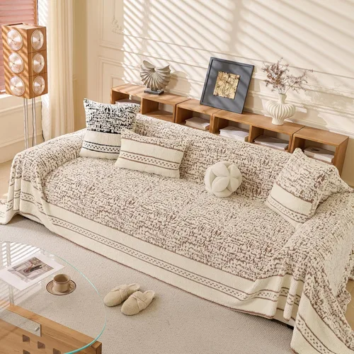 Miniatura 105 de ROOMLIFE Manta Funda Azteca Bohemia para Sofá, Decoración del Hogar Estilo Granja, Fundas de Sofá para Loveseat, Sofás de 2/3 Cojines, Apta