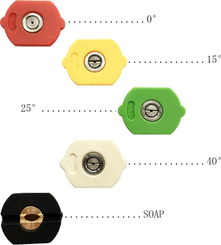 Miniatura 3 de Tool Daily Puntas de boquilla de pulverización para lavadora a presión, varios grados, 1/4 de pulgada, paquete de 5 (2.5 GPM)