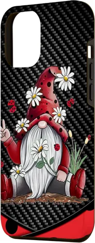Miniatura 2 de Red Gnome Hippie Daisy Flowers Gnome Ladybugs - Christmas Case for iPhone 17