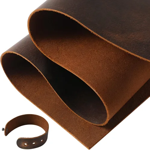 RingSun Hojas de cuero genuino para manualidades de 6''×12'' cuero de grano completo para herramientas de cuero (2mm/0.079 in) de grosor, piezas