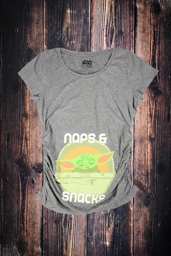 Miniatura 2 de Mandalorian Child Nap Snacks Baby Yoda - Camiseta de maternidad para mujer