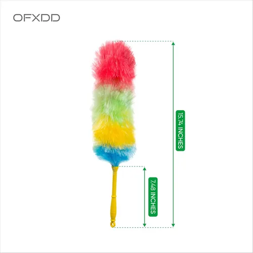 Miniatura 7 de Coloridos plumeros de cerdas duras estáticas para limpieza – Cepillo magnético resistente para el polvo para muebles – Limpieza antiestática
