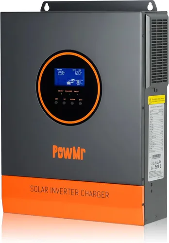 PowMr Inversor solar de 3200 W 24 V CC a 110 V/120 V CA, inversor híbrido de onda sinusoidal pura de 3.2 KW con controlador MPPT de 60 A, entrada