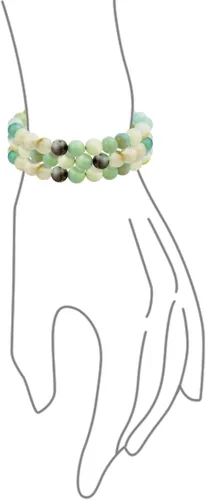 Miniatura 31 de Bling Jewelry Juego de 3 pulseras elásticas unisex apilables con cuentas redondas de 0.315 pulgadas para mujeres, adolescentes y hombres, multihebra