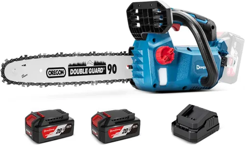 Miniatura 10 de Dong Cheng - Motosierra inalámbrica sin escobillas de 12 pulgadas, con batería de 20V de 4000mAh, velocidad de cadena de 12 m/s, tensado sin