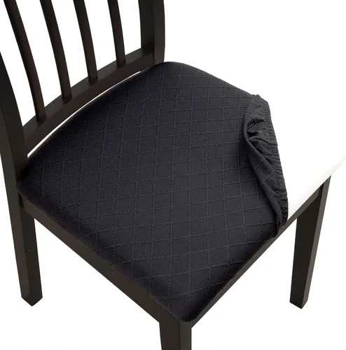 Miniatura 8 de YISUN Fundas de Asiento para Silla Set de 6, Fundas para Comedor Impermeables, Fundas de Asiento de Jacquard Elásticas Extraíbles y Lavables