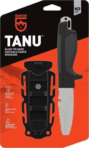 Miniatura 2 de GEAR AID Tanu - Cuchillo de buceo y rescate con funda, hoja de punta roma de 3 pulgadas