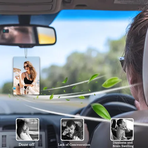 Miniatura 2 de Ambientador personalizado para automóvil, ambientadores personalizados con aroma de doble cara, ambientadores de olores personalizados con imagen