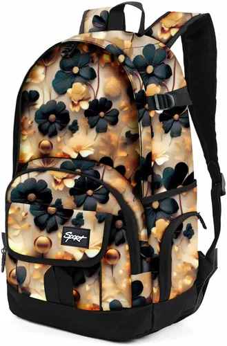 Miniatura 15 de Mochila escolar estilo Rickyh, mochila de viaje para hombres y mujeres, mochila ligera con compartimento para portátil, Tamaño único