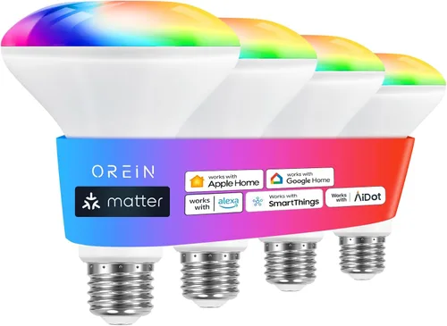 Miniatura 17 de OREiN Matter - Bombilla inteligente, bombillas inteligentes con control remoto que funcionan con Apple Home, Alexa, Google Home, SmartThings