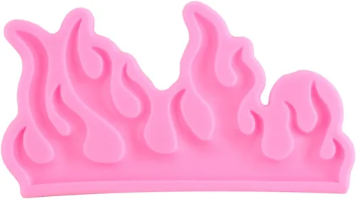 Miniatura 3 de ZiXiang Molde de fondant de llama, molde redondo de silicona, moldes de silicona para fuego caliente, moldes de bandera de rueda de camión