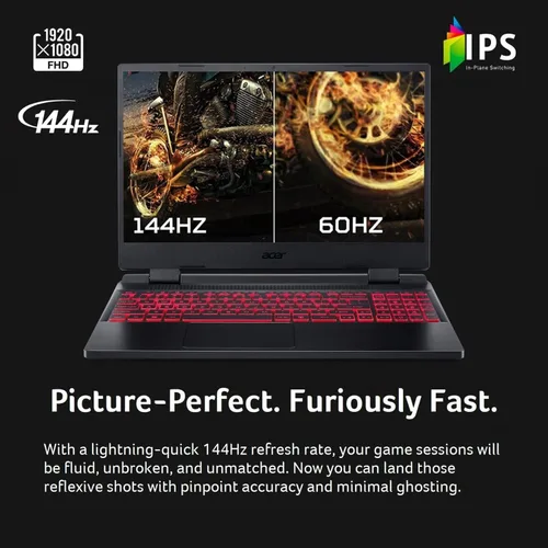 Miniatura 5 de Acer Nitro 5 - Laptop para juegos, pantalla FHD IPS de 15.6 pulgadas de 144 Hz, Intel 12 núcleos i5-12500H de 12ª generación, GeForce RTX 3050, 64