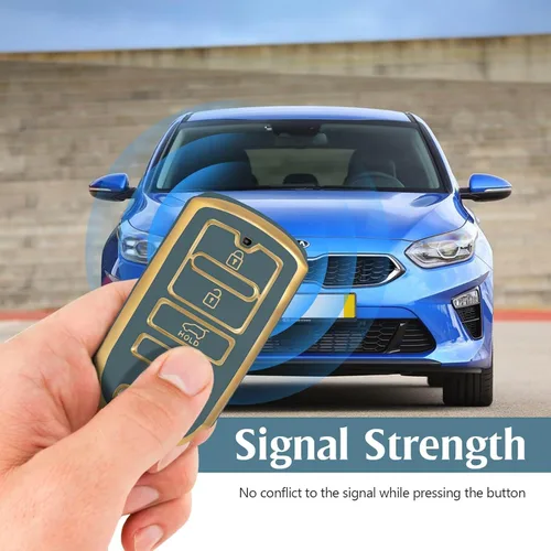 Miniatura 3 de Funda protectora de TPU para llavero inteligente compatible con Kia 2014-2019 Cadenza, 2015-2018 K900 K7 K9, 4 botones sin llave accesorios remotos