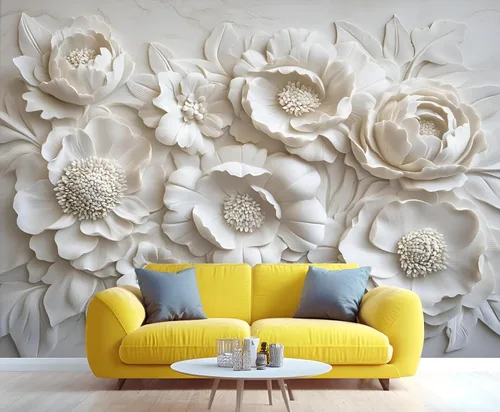 Miniatura 25 de Papel tapiz de pavo real, murales de pavo real de lujo, papel tapiz retro en relieve floral para niños y niñas, decoración de pared de dormitorio