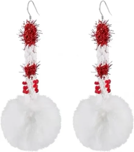 K&Z Fun - Aretes grandes y bonitos aretes de gota de Dangel, joyería única hecha a mano para mujeres, profesores, adolescentes y niñas, Algodón, Sin