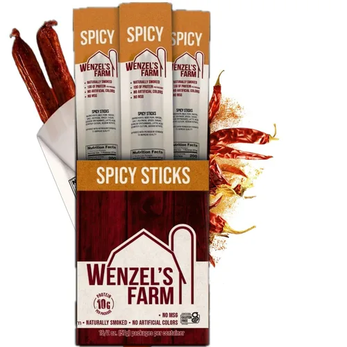 Miniatura 12 de Wenzel's Farm Palitos de tocino y carne de res │ Palitos de aperitivos │ Sabrosos, ahumados naturalmente │ Alto en proteínas, bajos en carbohidratos