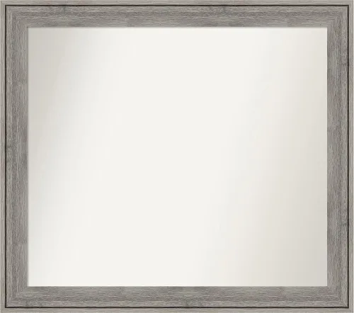 Miniatura 273 de Amanti Art Espejo de pared personalizado no biselado (24.5 x 24.5 pulgadas), marco gris marrón alta, varios tamaños personalizados, espejo de baño