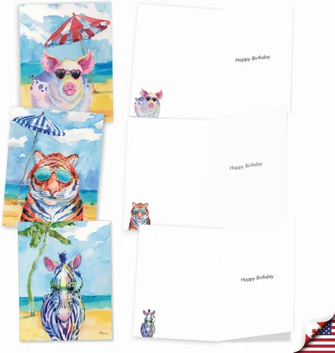 Miniatura 4 de The Best Card Company Juego de 20 tarjetas de cumpleaños surtidas de 4 x 5.12 pulgadas con sobres para hombres, mujeres y niños (diseños de 10 x 2)