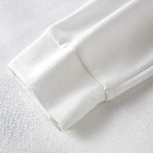 Miniatura 4 de ZSYKD Sudadera corta de manga larga con estampado de letras para mujer color blanco Blanco