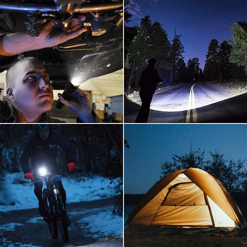 Miniatura 6 de Linterna LED recargable Lepro, LP3000 de alto lúmenes, con zoom, linterna brillante, impermeable, 5 modos de iluminación, linterna de mano pequeña
