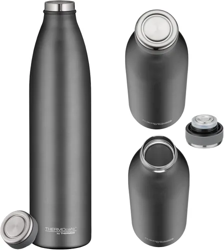 Miniatura 2 de TC BOTTLE - Termo de acero inoxidable, 1.00 L, gris piedra, termo de acero inoxidable, 12 horas de calor, 24 horas de frío, completamente a prueba