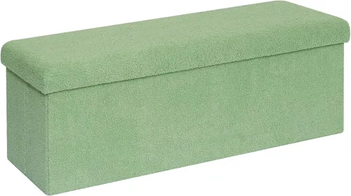 Miniatura 17 de PINPLUS Otomanas otomanas de almacenamiento con forma cuadrada con reposapiés de almacenamiento para sala de estar, asiento otomano Boucle para Negro