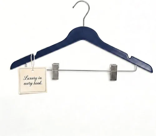 Miniatura 6 de All Hung Up - Perchas delgadas de plástico con clips, diseño que ahorra espacio con agarre antideslizante, duraderas para el uso diario