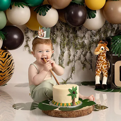 Miniatura 3 de Wild One - Corona de cumpleaños – Decoraciones de fiesta de bosque, traje de primer cumpleaños para niño/niña, accesorio de fotos para baby shower