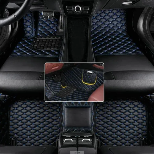 Miniatura 8 de Alfombrillas personalizadas con diamantes para el 97 % de los autos, SUV, deportivos, cobertura completa, lindos tapetes de piso de cuero