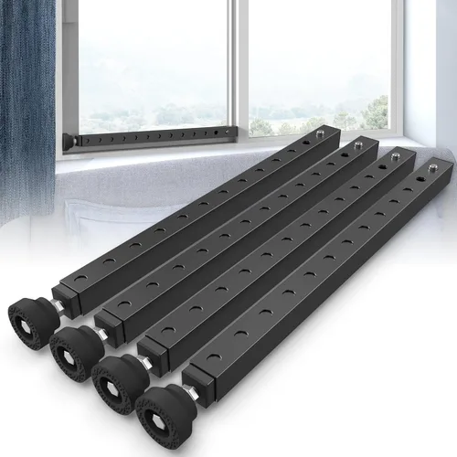 Miniatura 10 de WooFog Barras de seguridad ajustables para ventana, barras de seguridad en el interior verticales, barra de bloqueo de CA para ventana pesada