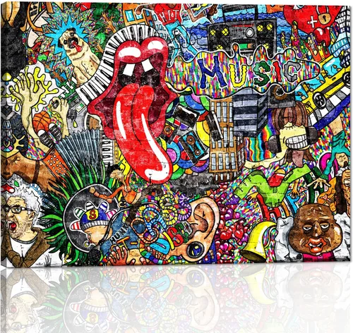 Miniatura 13 de Yatsen Bridge Arte Callejero Clásico Banksy Graffiti Arte de Pared Detrás de la Cortina Pósters Pinturas en Lienzo Imágenes de Graffiti Coloridas