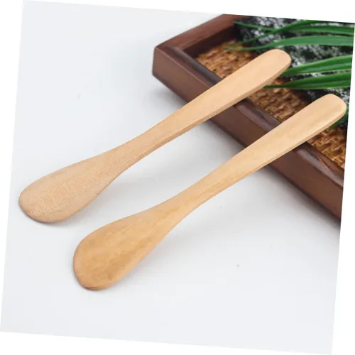 Miniatura 3 de Homoyoyo 4 piezas de espátula volteadora de mantequilla de madera, espátula de glaseado para mezclar, espátula vintage para tarro de mantequilla