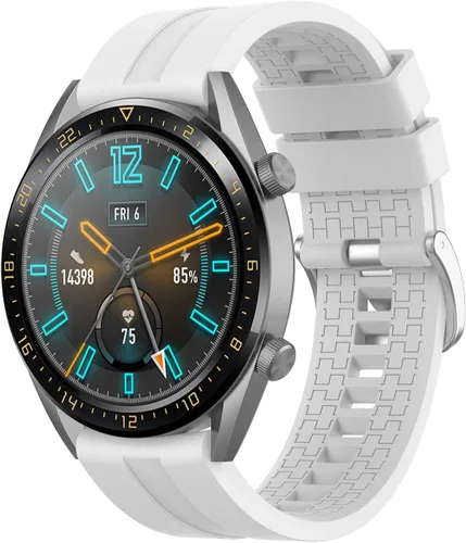 Miniatura 3 de Paquete de 3 correas de silicona para Huawei Watch GT Classic de repuesto (negro, blanco, naranja)