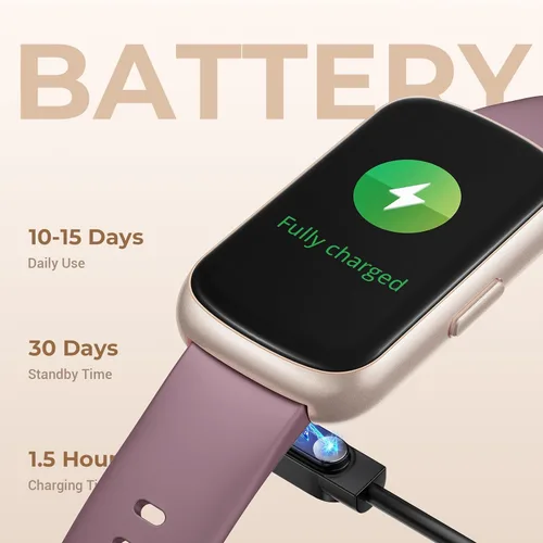Miniatura 3 de Pulsera de fitness para mujeres y hombres, reloj inteligente con monitor de oxígeno en sangre, frecuencia cardíaca 24/7, monitor de sueño, calorías