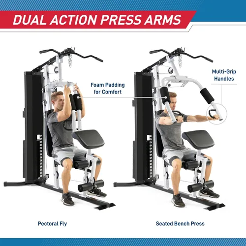 Miniatura 2 de Marcy 150lb. Stack Home Gym with Pulley, Arm, and Leg Developer Multifunctional Workout Station for Weightlifting and Bodybuilding