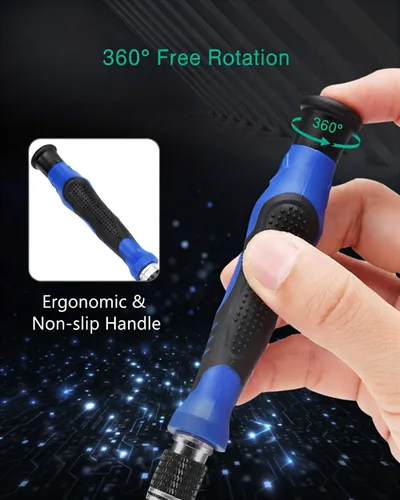 Miniatura 7 de Set de destornilladores de precisión, 60 en 1 kit de conductor magnéticos con 54 Bits, Professional Electronics – Kit de herramientas de reparación