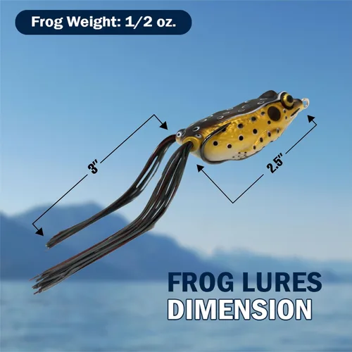 Miniatura 6 de Reaction Tackle Ranas de cuerpo hueco para pesca de lubina, señuelo ultra realista sin malas hierbas para lubina, cabeza de serpiente, lucio y más