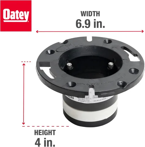 Miniatura 5 de Oatey 43538 ABS Reemplazo de brida de hierro fundido, 4 pulgadas