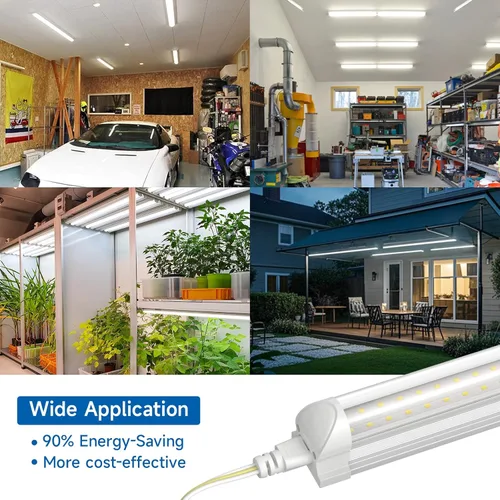 Miniatura 4 de SHINESTAR Luces LED de tienda de 4 pies, 40 W, 5000 lúmenes, 5000 K, luz LED para tienda, súper brillante, 75% de ahorro de energía, tubo de luz T8