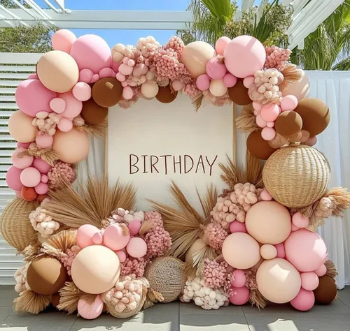 Miniatura 9 de Guirnalda de globos de color morado y rosa, globos de doble relleno de lavanda lila, globos pastel de diferentes tamaños, kit de arco de globos