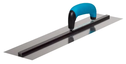 Miniatura 3 de OX Tools - Paleta de acabado de hormigón de acero inoxidable, 18 x 4.5 pulgadas, hoja flexible, vástago de aluminio remachado, mango de agarre OX