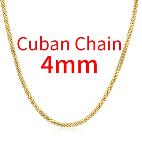 Miniatura 8 de Jewlpire Diamond Cut Miami Mens Cuban Link Chain Necklace, Gold Chain Silver Chain for Men Boys Women, Hip-Hop & Cool Style, 316L Stainless
